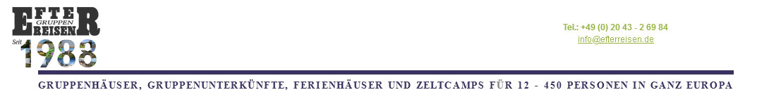 Unsere Gruppenh&auml;user und Gruppenunterk&uuml;nfte in  D&auml;nemark - Startseite
